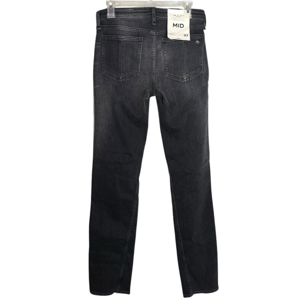 RAG & BONE Cate Mid Rise Flare Jeans NWT gray stripe women’s size 27 - Picture 4 of 9